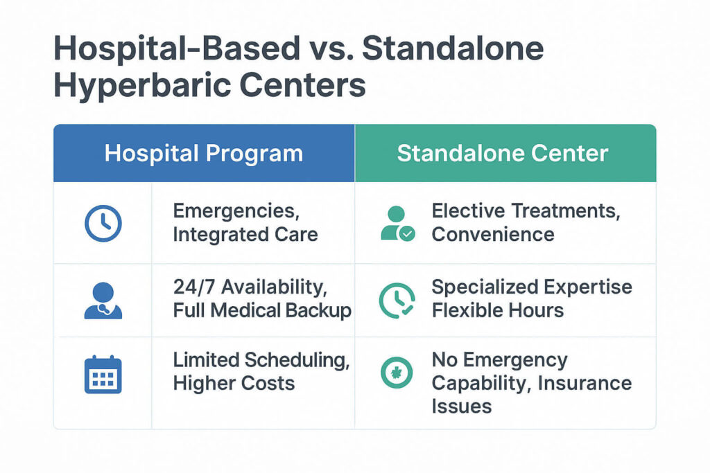 Hospital-Based vs. Standalone Hyperbaric Centers