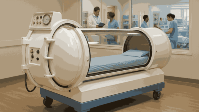 A hyperbaric chamber in fort lauderdale is a medical facility, used for oxygen therapy, with healthcare staff visible through a window in the background.