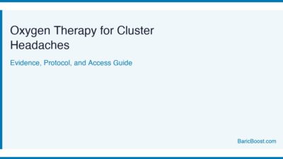 Oxygen Therapy For Cluster Headaches - BaricBoost Guide