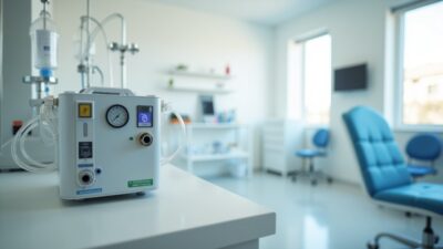 Medical ozone therapy generator equipment in a modern integrative medicine clinic
