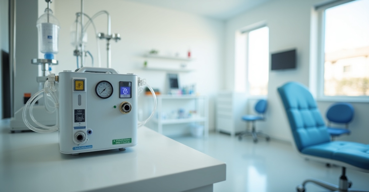 Medical ozone therapy generator equipment in a modern integrative medicine clinic